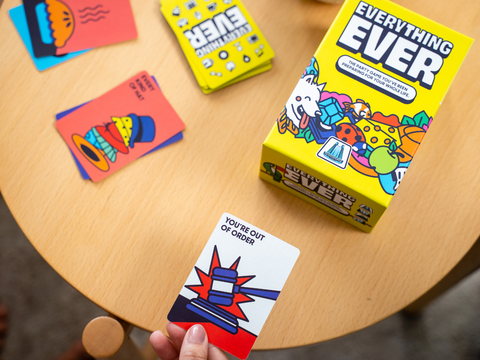 Everything Ever party game judge card being played