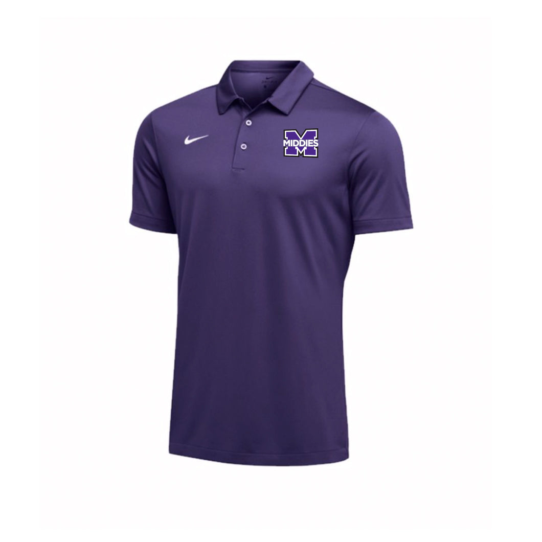 purple nike polo