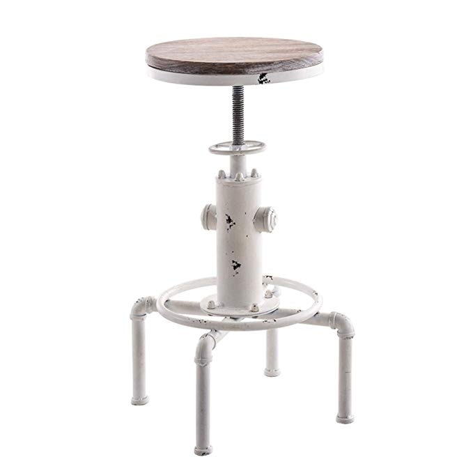 Bar Stools Industrial Metal Adjustable Height Chair Fire Hydrant Design