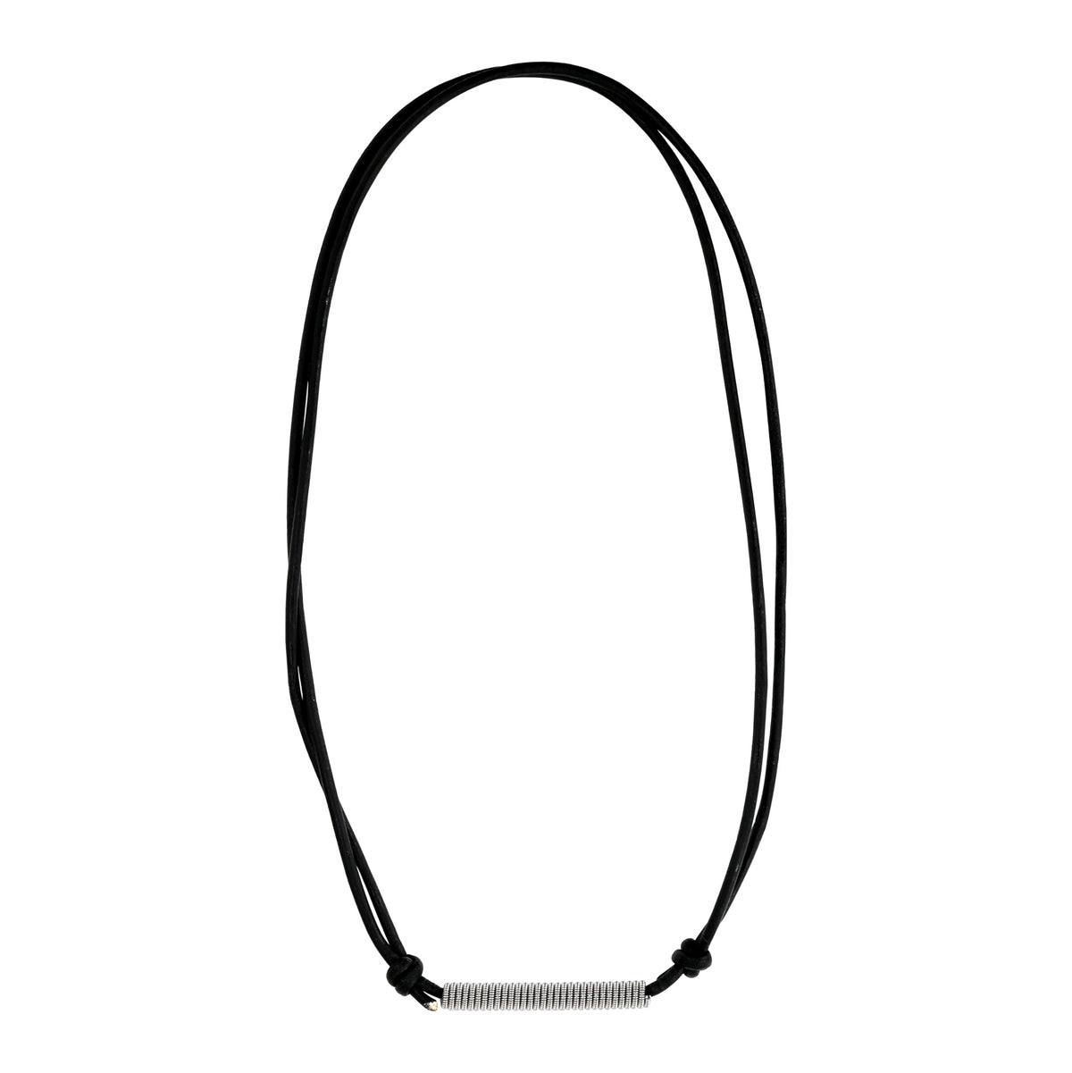 Slipknot Adjustable Leather and Guitar String Necklace - Black — High ...