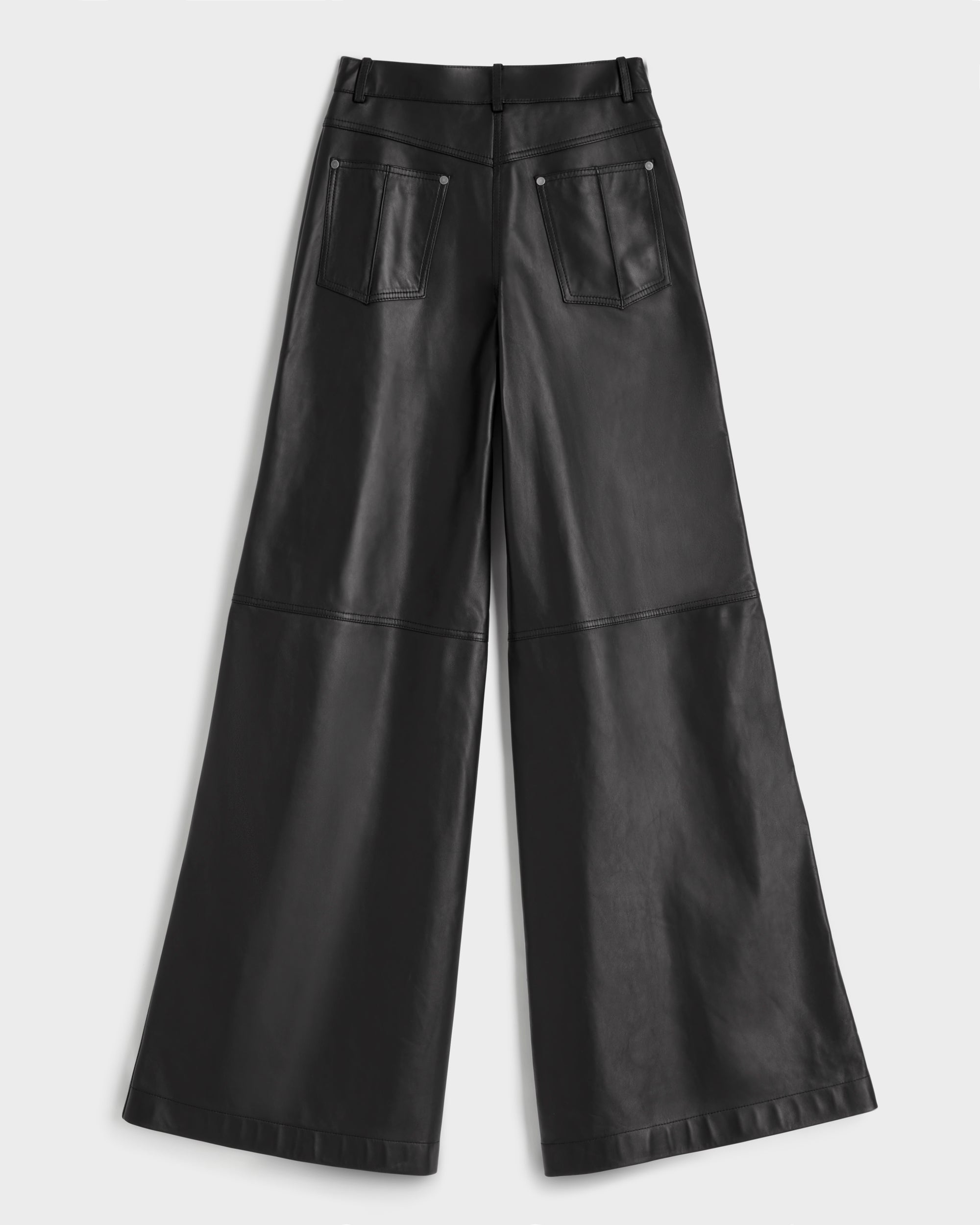 LEATHER WIDE LEG PANT – Peter Do