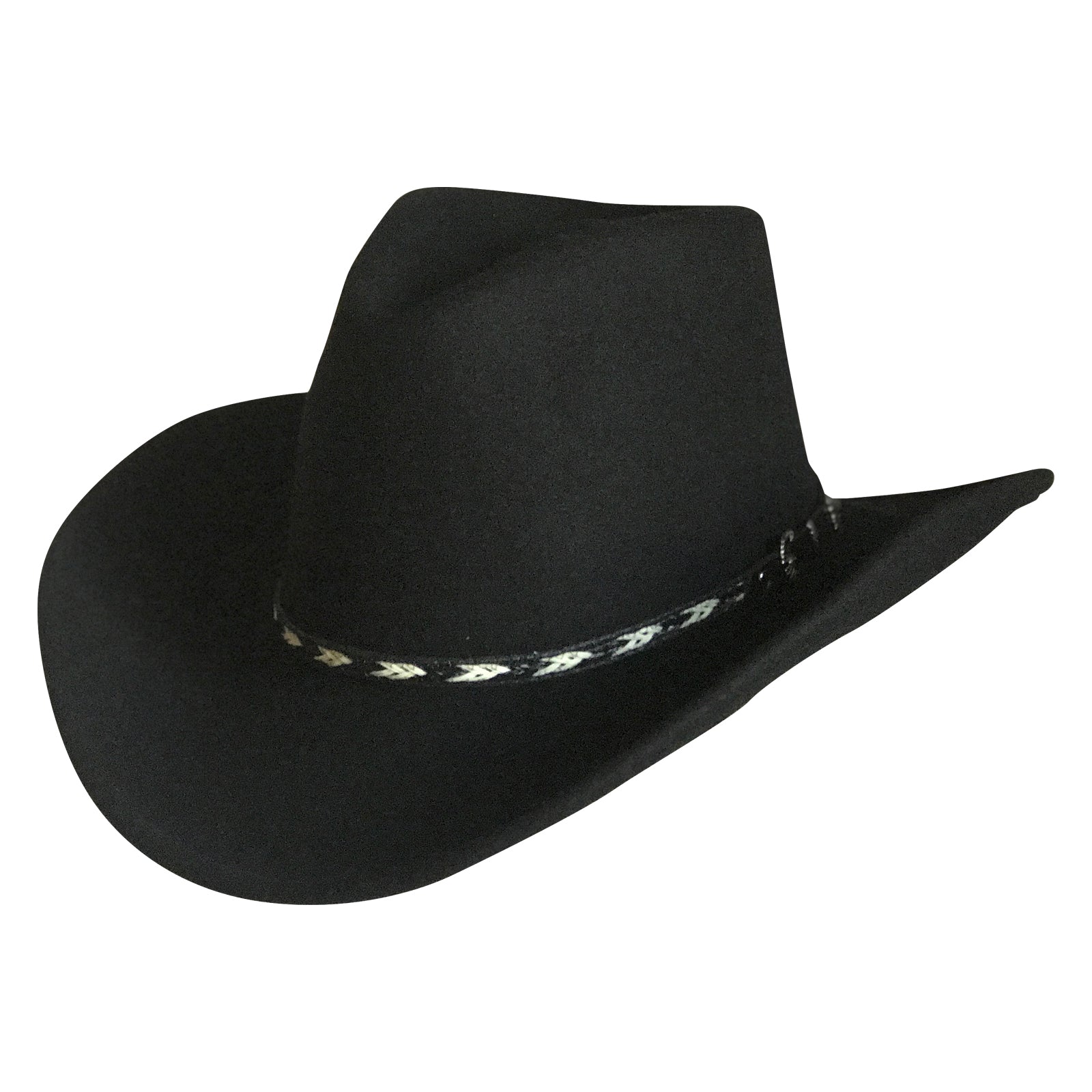 Rockmount Crushable Black Felt Western Cowboy Hat