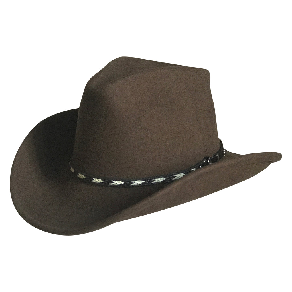 Rockmount Crushable Brown Felt Western Cowboy Hat