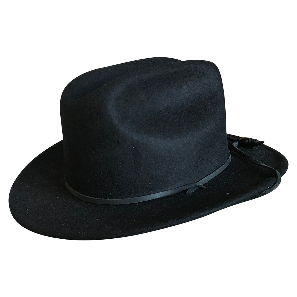 Rockmount Kid's Black Felt Cowboy Hat with Chin Strap