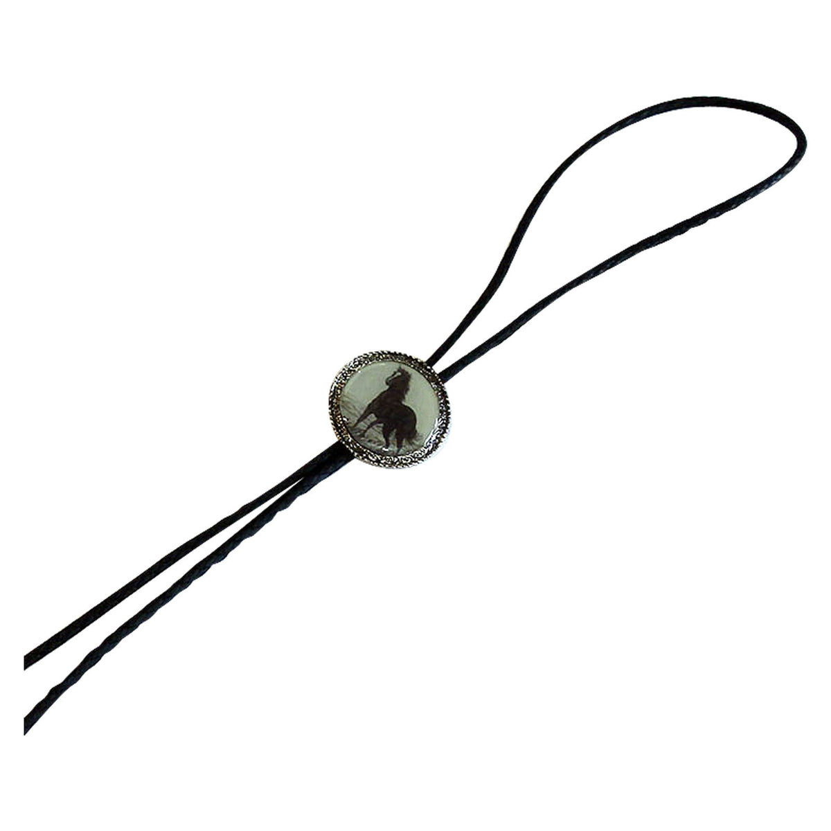 Double S - Men's Oval Flower Concho Bolo Tie - Murdoch's