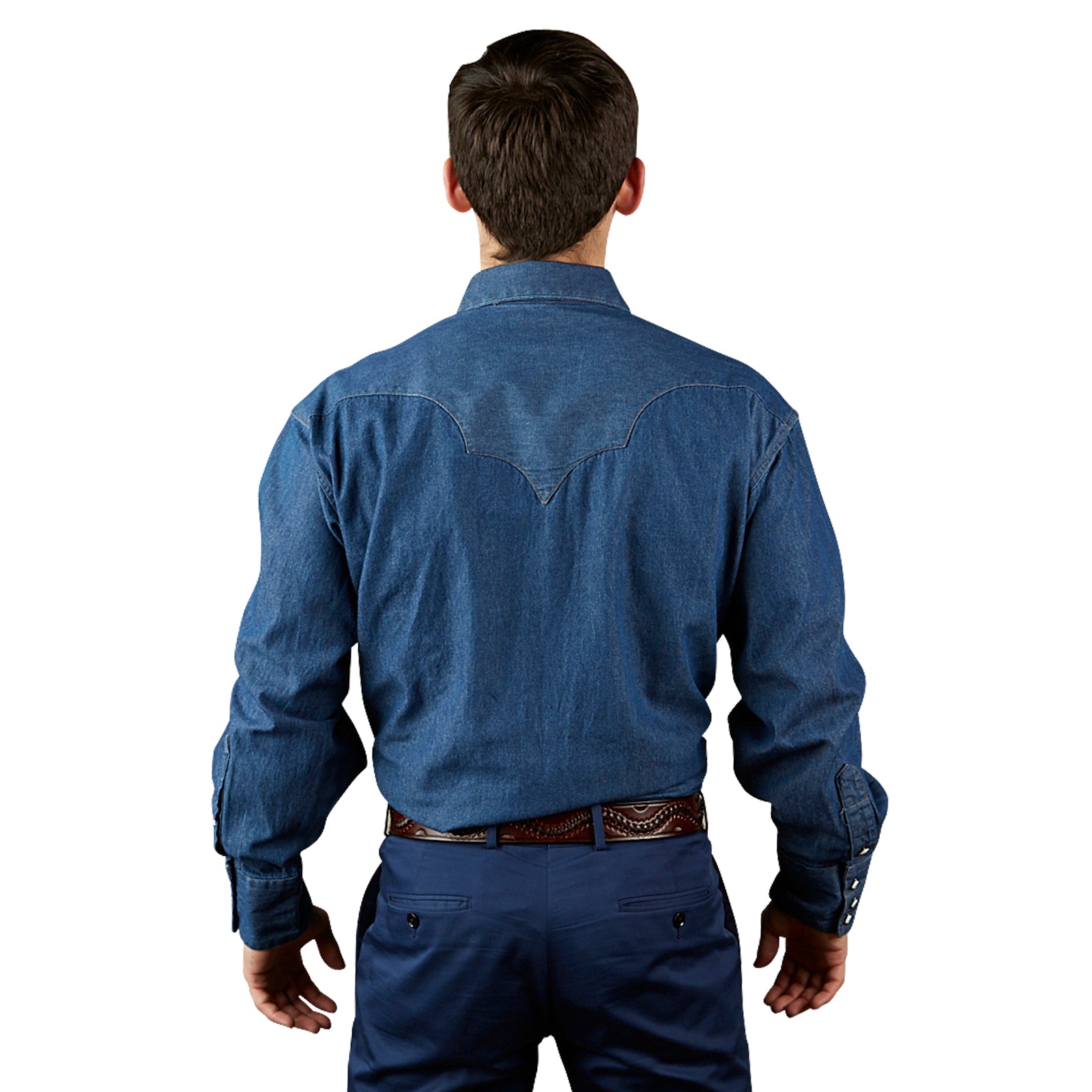 Rockmount Men's Classic Stonewash Denim Western Shirt