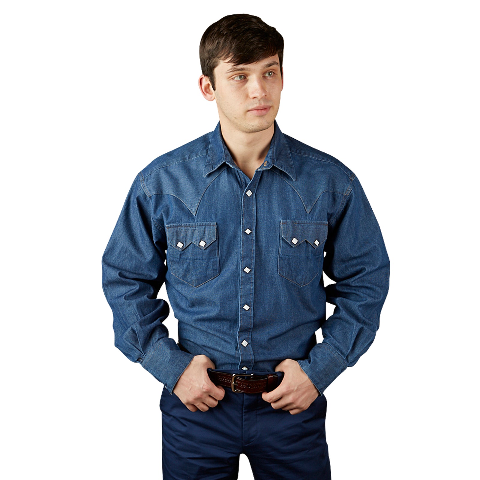 Rockmount Men's Stonewashed Denim Western Shirt