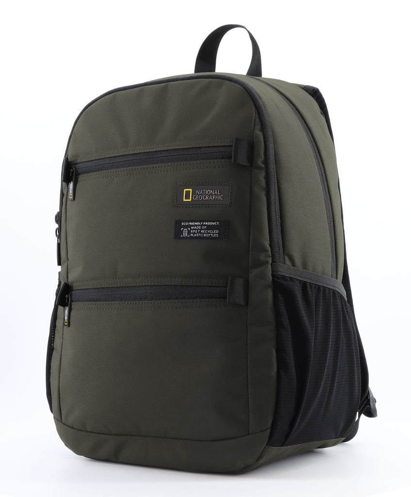 Nat Geo Mutation laptop backpack made of recycled plastic bottles ...