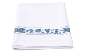 white and blue cotton glass cloth