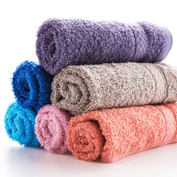 coloured face towels