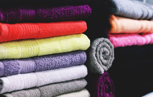 variation folded colour towels
