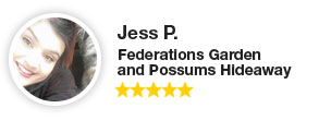 Testimonial and reviews from Federations Garden and Possums Hideaway.