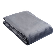 Hotel quality plush blanket in grey