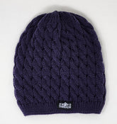 HMONG THREADS HT CABLE KNIT BEANIE - NAVY