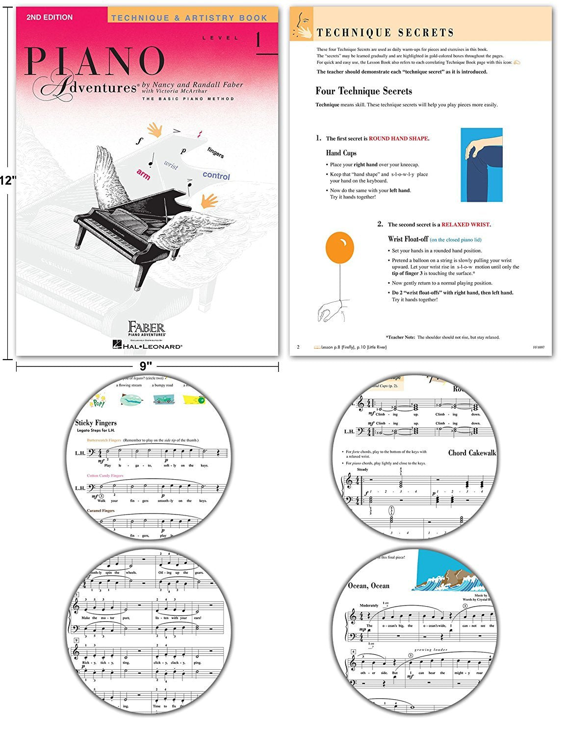 Faber-Piano-Adventures-Level-1-Learning-Library-Set-Includes-Lesson-Theory-Performance-Technique--Artistry-Books