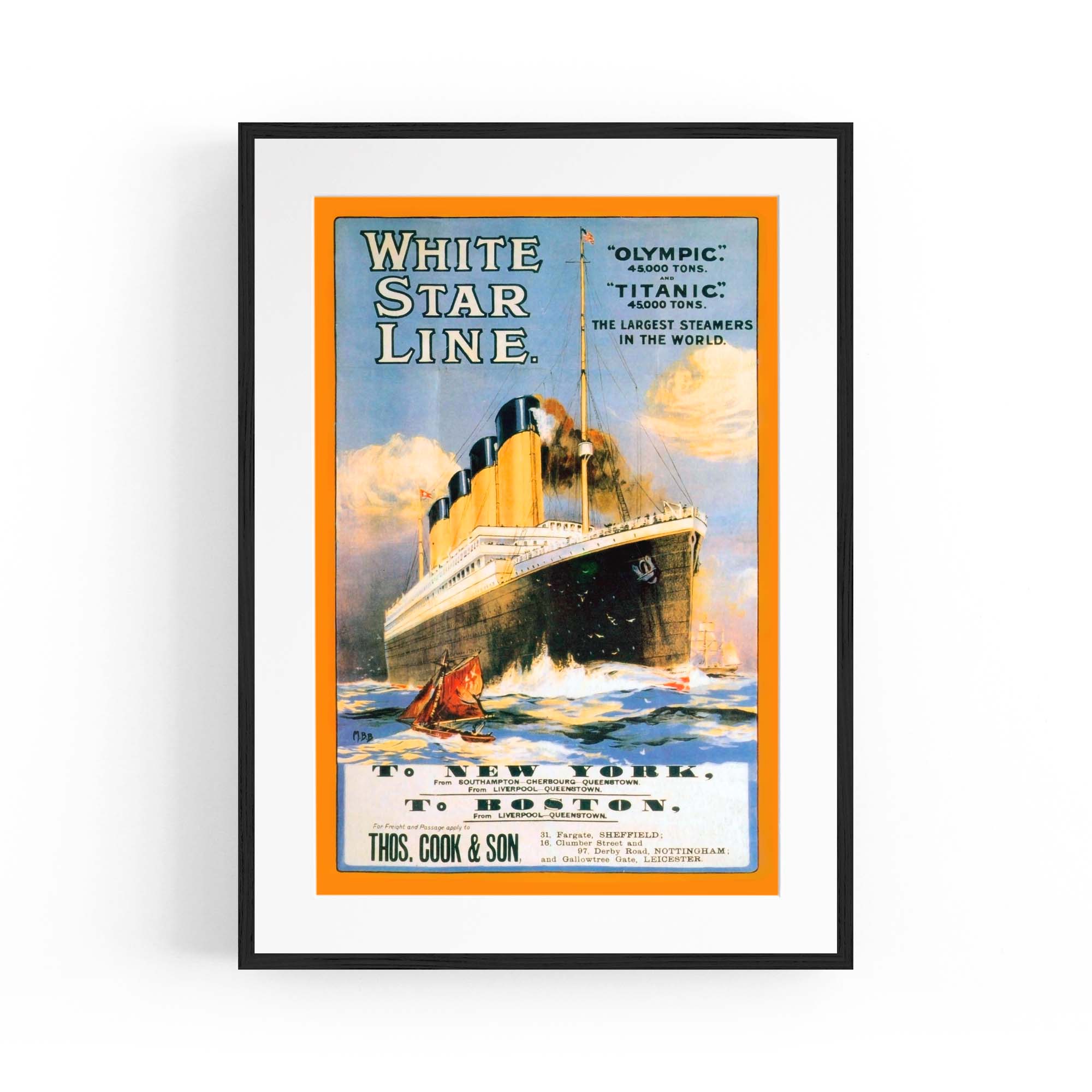 White Star Line - Titanic Vintage Advert Wall Art – Portsby