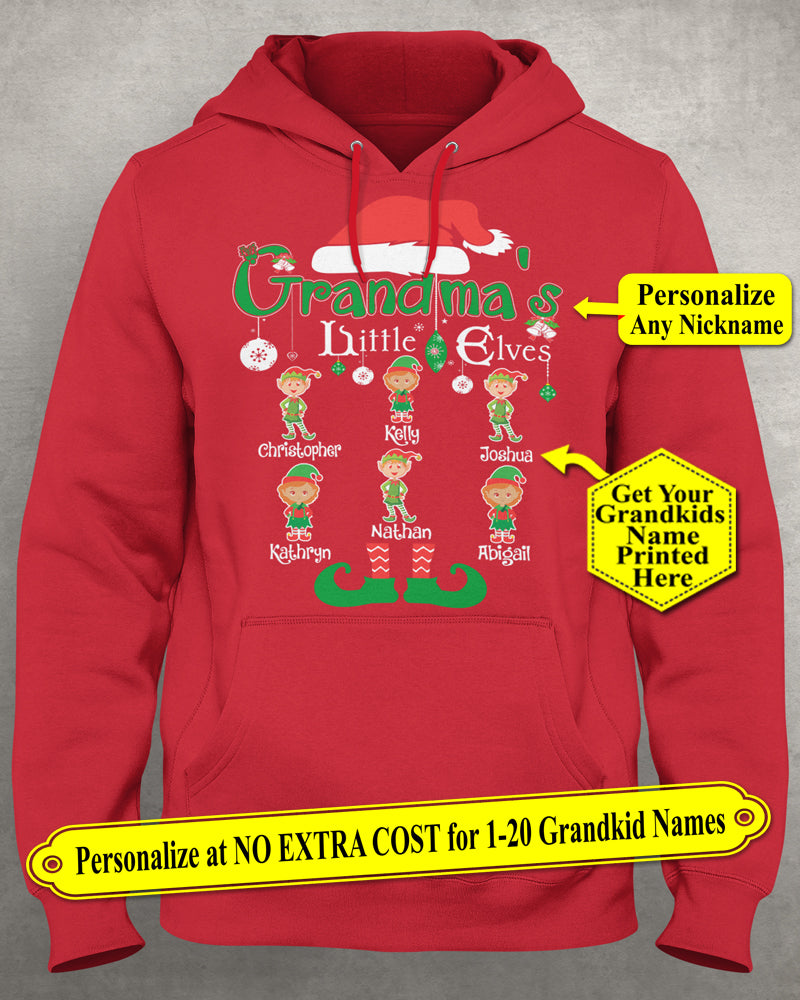 sweatshirt with grandkids names