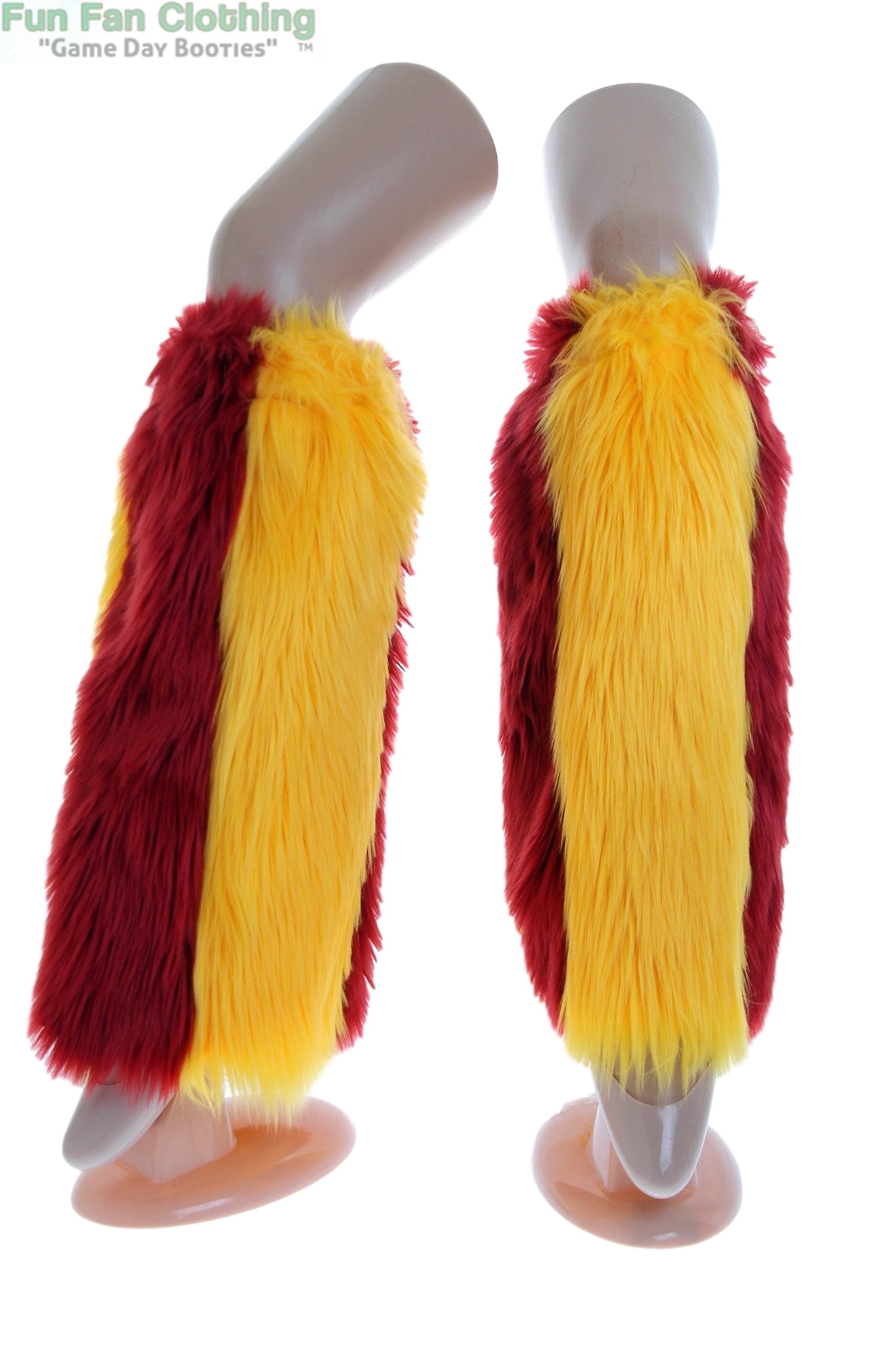 yellow faux fur boots