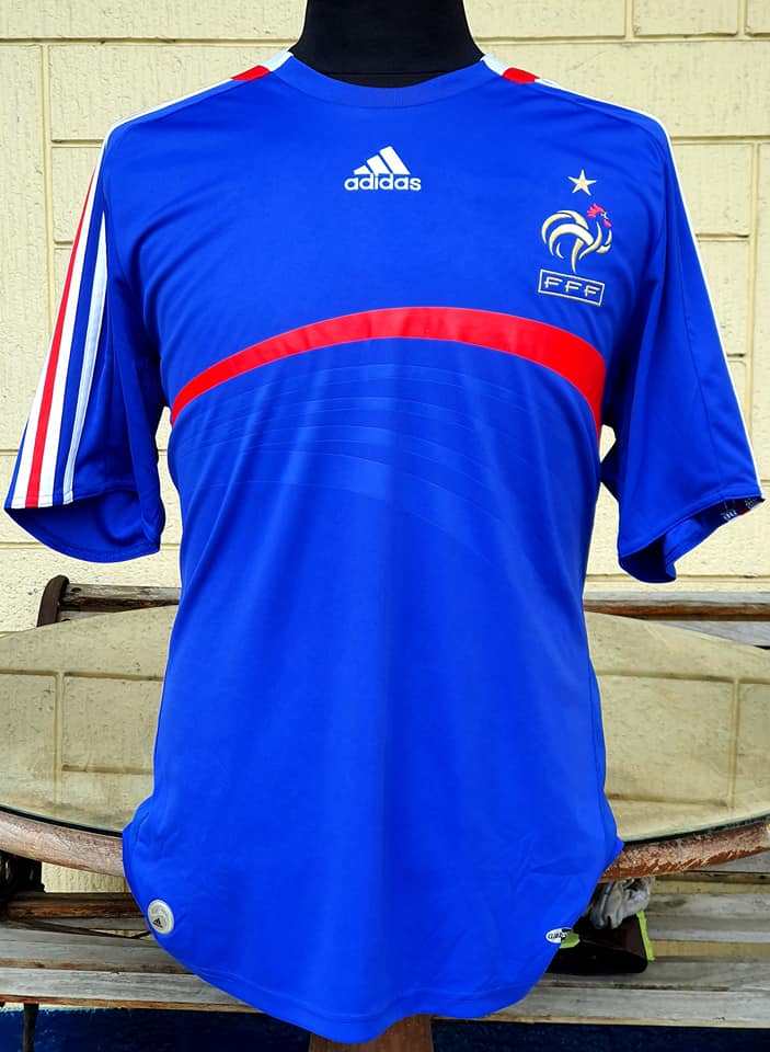 FRANCE 2010 WORLD CUP SOUTH AFRICA JERSEY AUTHENTIC ADIDAS HENRY 12 SH –  vintage soccer jersey