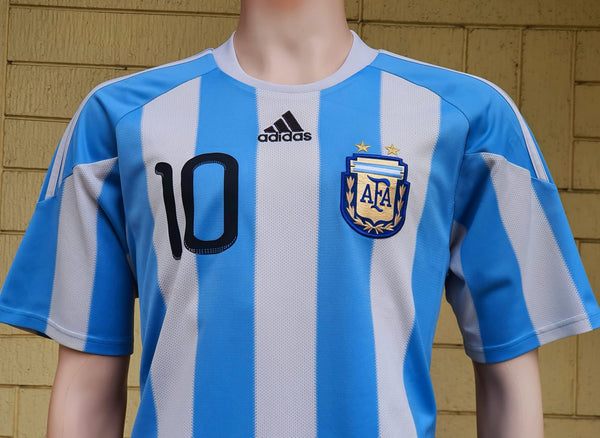 ARGENTINA 2010 WORLD CUP QUARTER-FINAL Messi 10 ADIDAS SHIRT CA – vintage soccer jersey