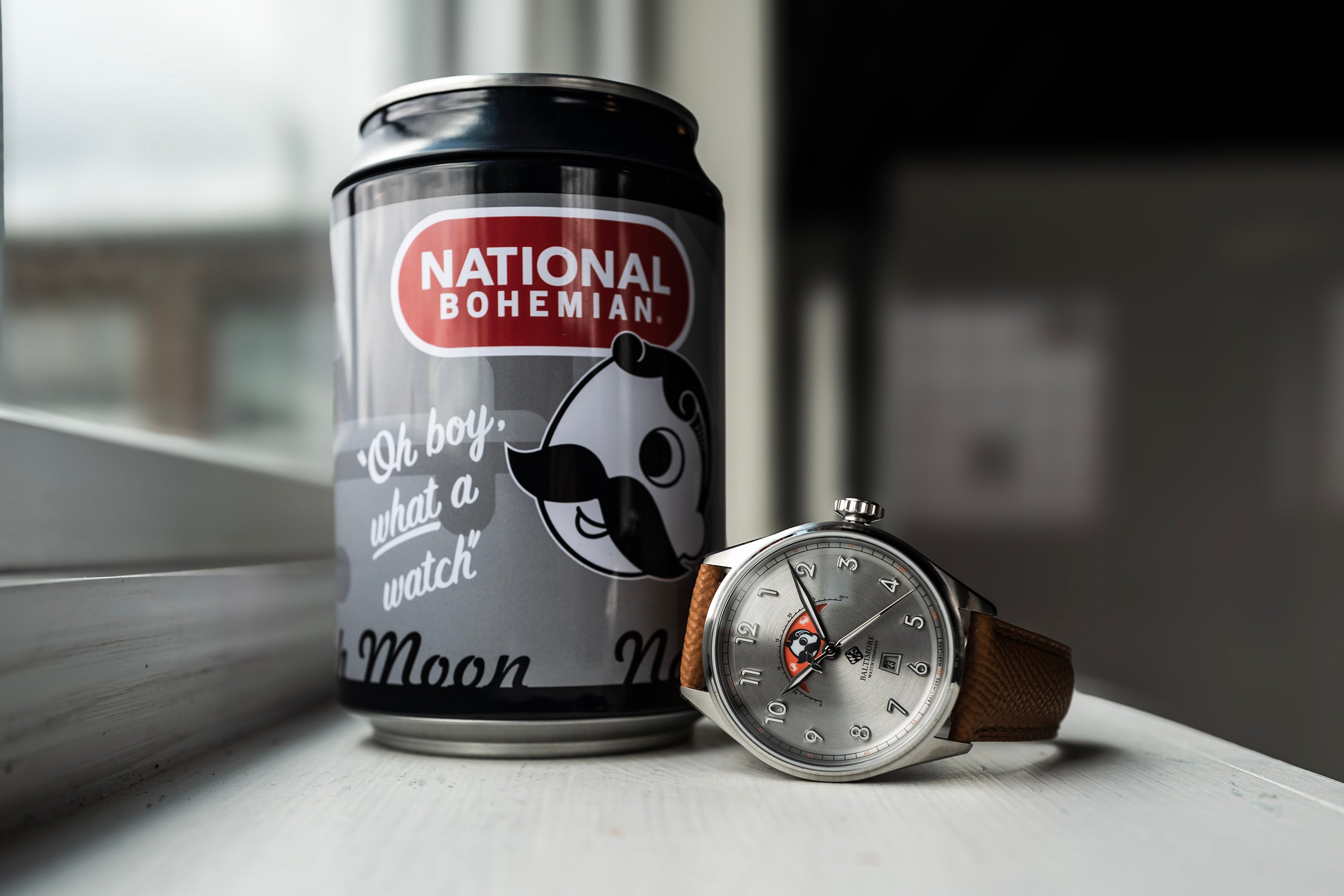 Natty Boh Moon - Vintage Silver