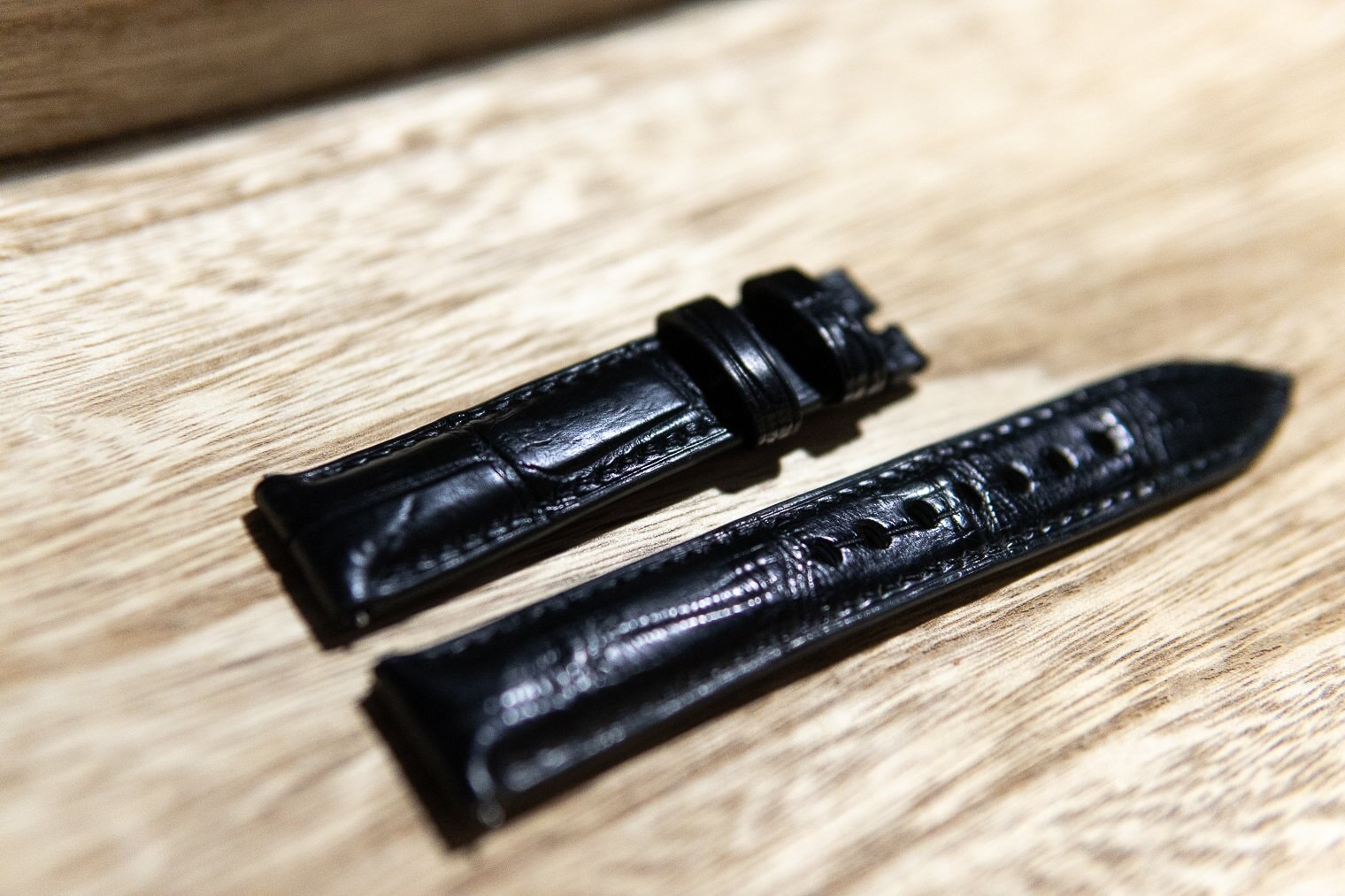 Genuine Alligator Strap - Black