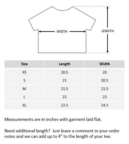 Women's Boxy Tee Size Guide