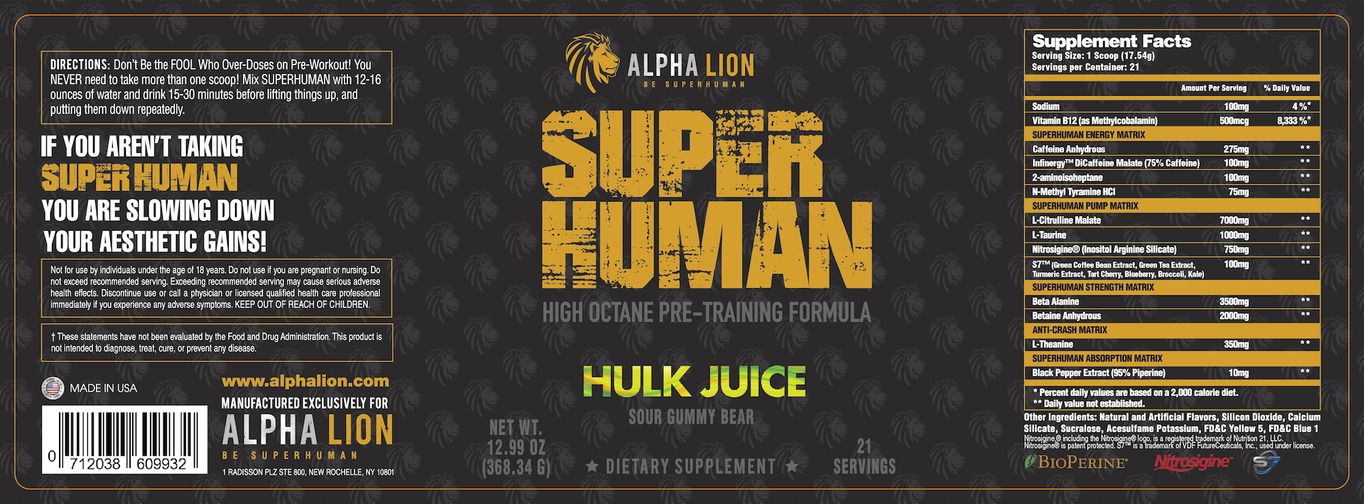 SUPERHUMAN Pre-Workout