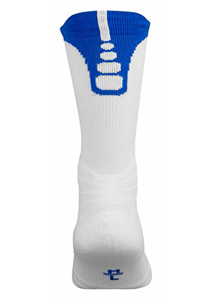 white and blue nike elite socks