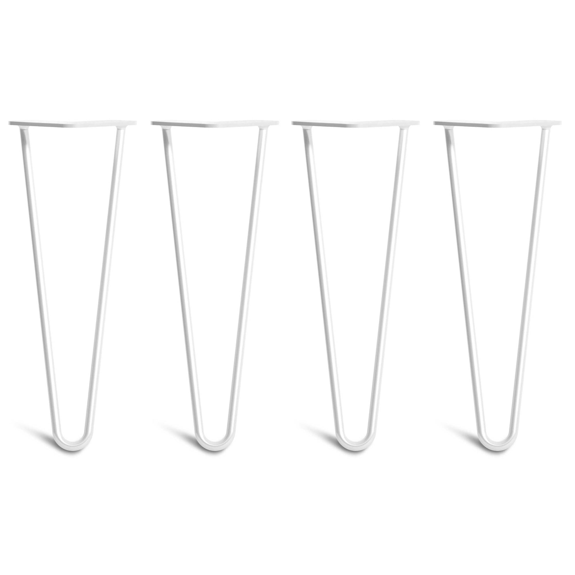 Hairpin Metal Table Legs (White Colour) | Steel Furniture Legs