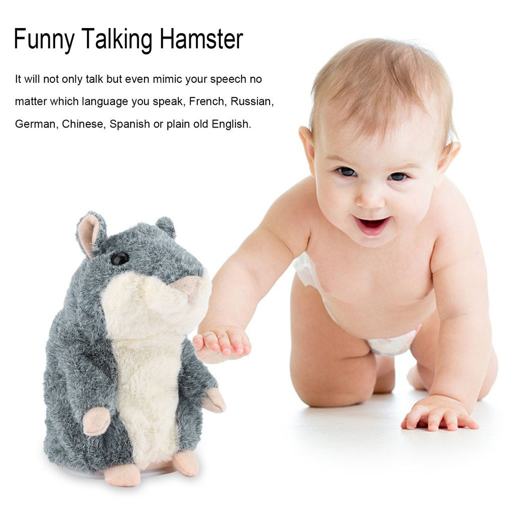 New Talking Hamster Toy Nod Plush Mimic Repeat Recording Kid Teach