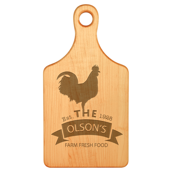 Rooster Bamboo Cutting Board — Dom Chi Designs