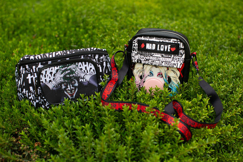 Joker fanny pack and Harley Quinn Crossbody bag