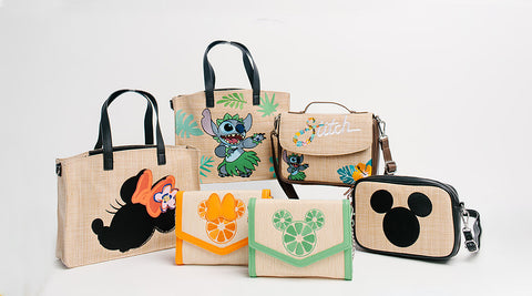 bolsos disney de rafia con hebillas