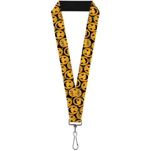 Jack-o-lantern wearable Halloween lanyard