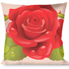 Buckle-Down Throw Pillow - Rose Trio/Leaves Pink