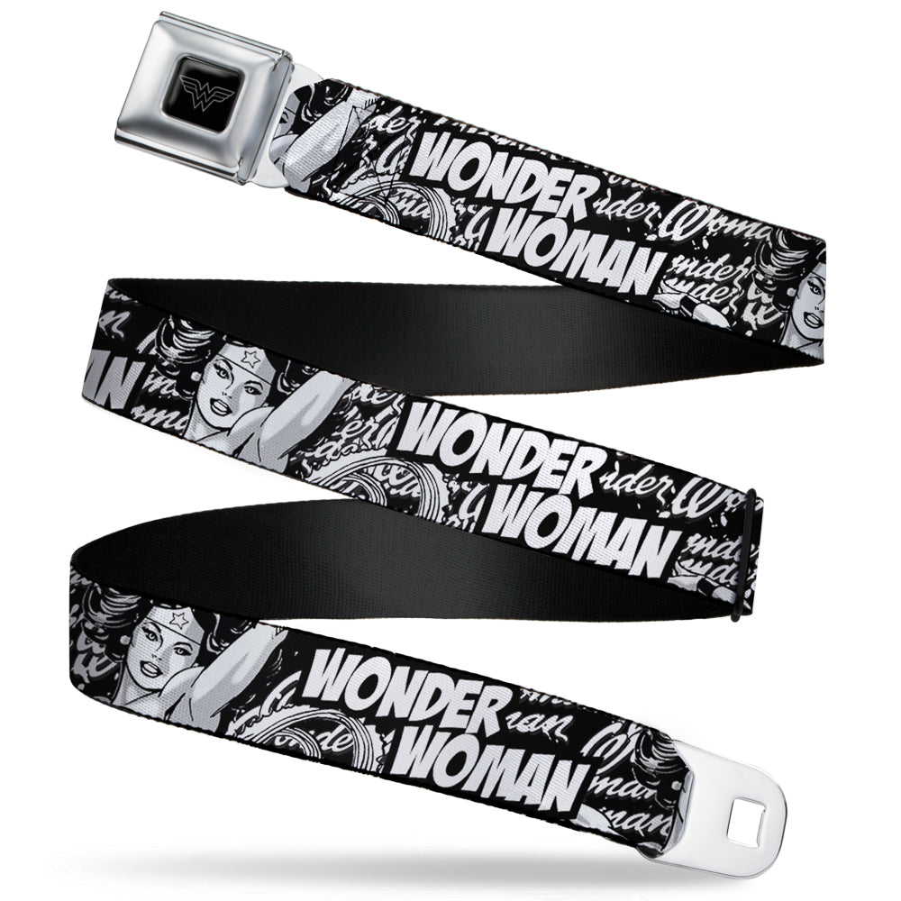 Download Wonder Woman Logo Reverse Brushed Seatbelt Belt - WONDER WOMAN Action - Buckle-Down