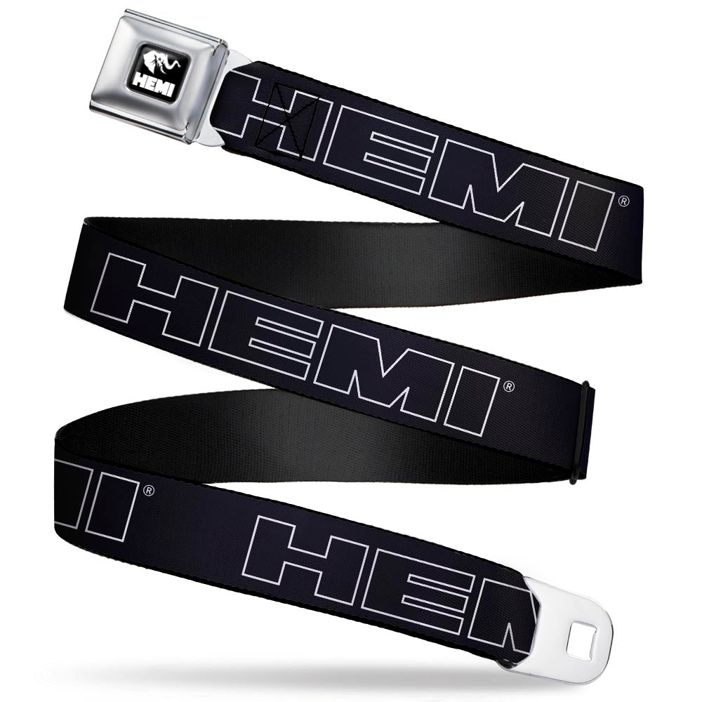 HEMI Elephant Logo Full Color Black/White Seatbelt Belt - HEMI Bold Ou ...