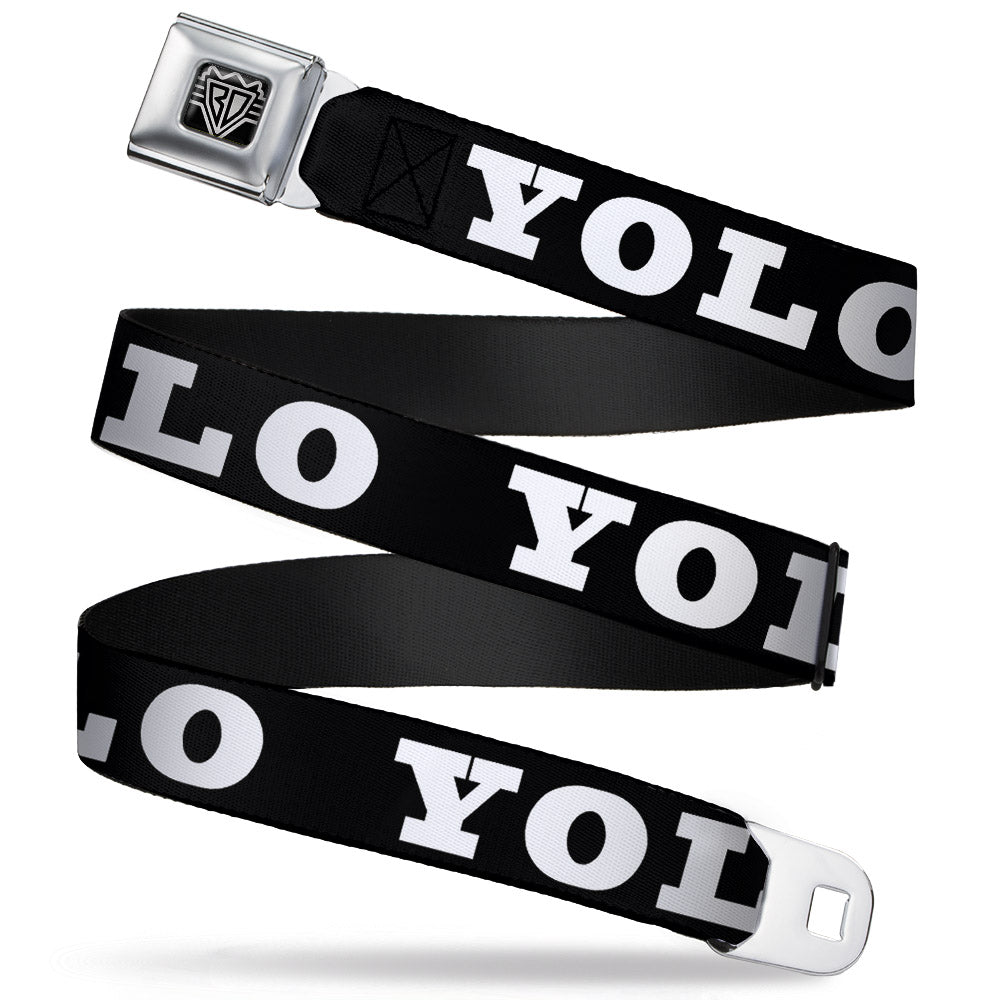 BD Wings Logo CLOSE-UP Full Color Black Silver Seatbelt Belt - YOLO Bo ...