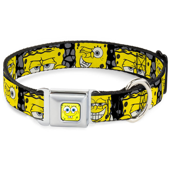SpongeBob Face CLOSE-UP Full Color Seatbelt Buckle Collar - SpongeBob ...