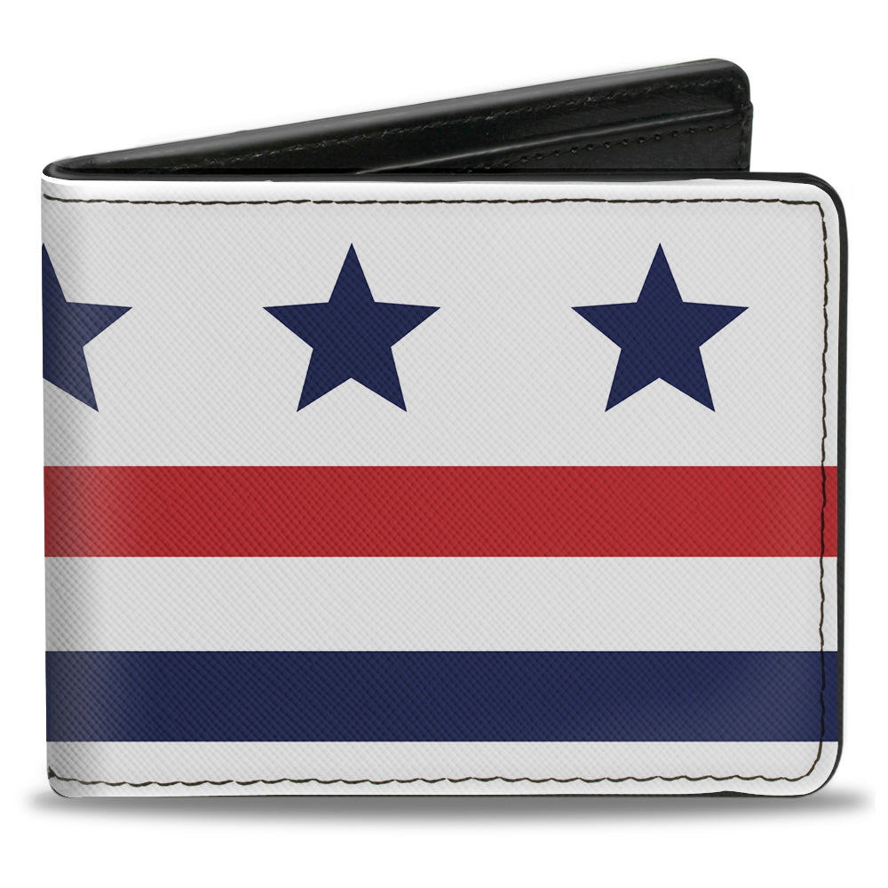 Image of Bi-Fold Wallet - Americana Stars & Stripes7 White Blue Red