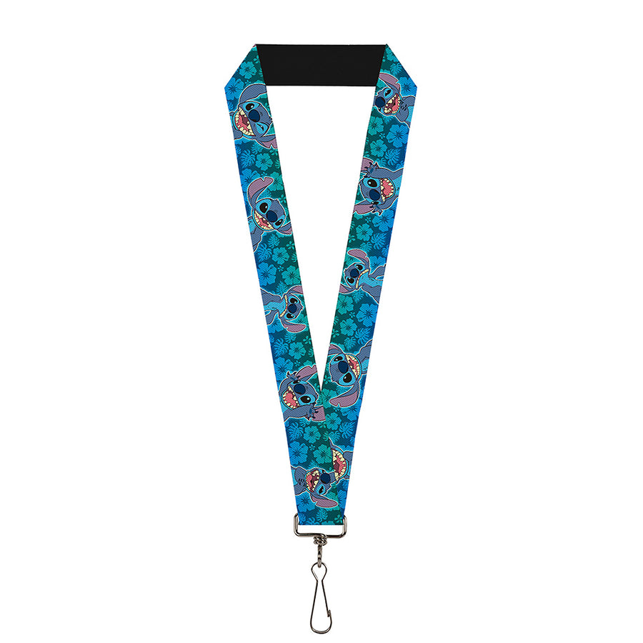 Lanyard - 1.0" - Stitch Expressions Hibiscus Collage Green-Blue Fade
