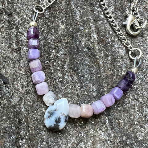Opal & Fluorite necklace