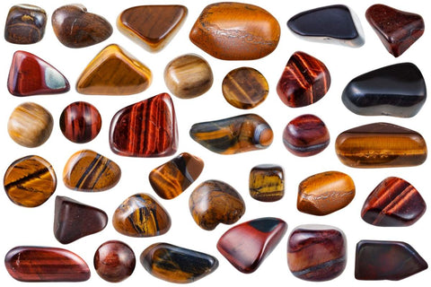 Tiger Eye stones in various natural shades