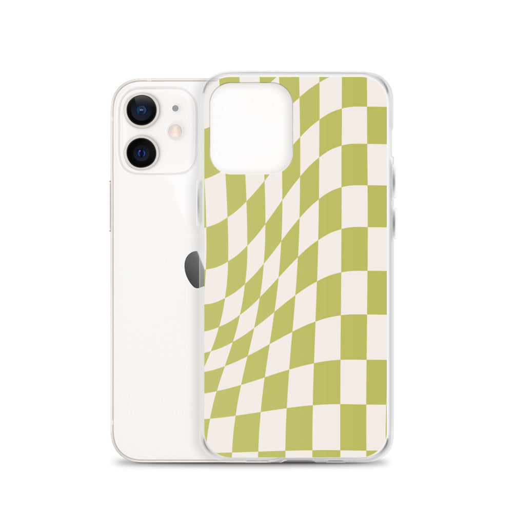 Checkered iPhone Case Clear Checkerboard Checker Pastel Phone 