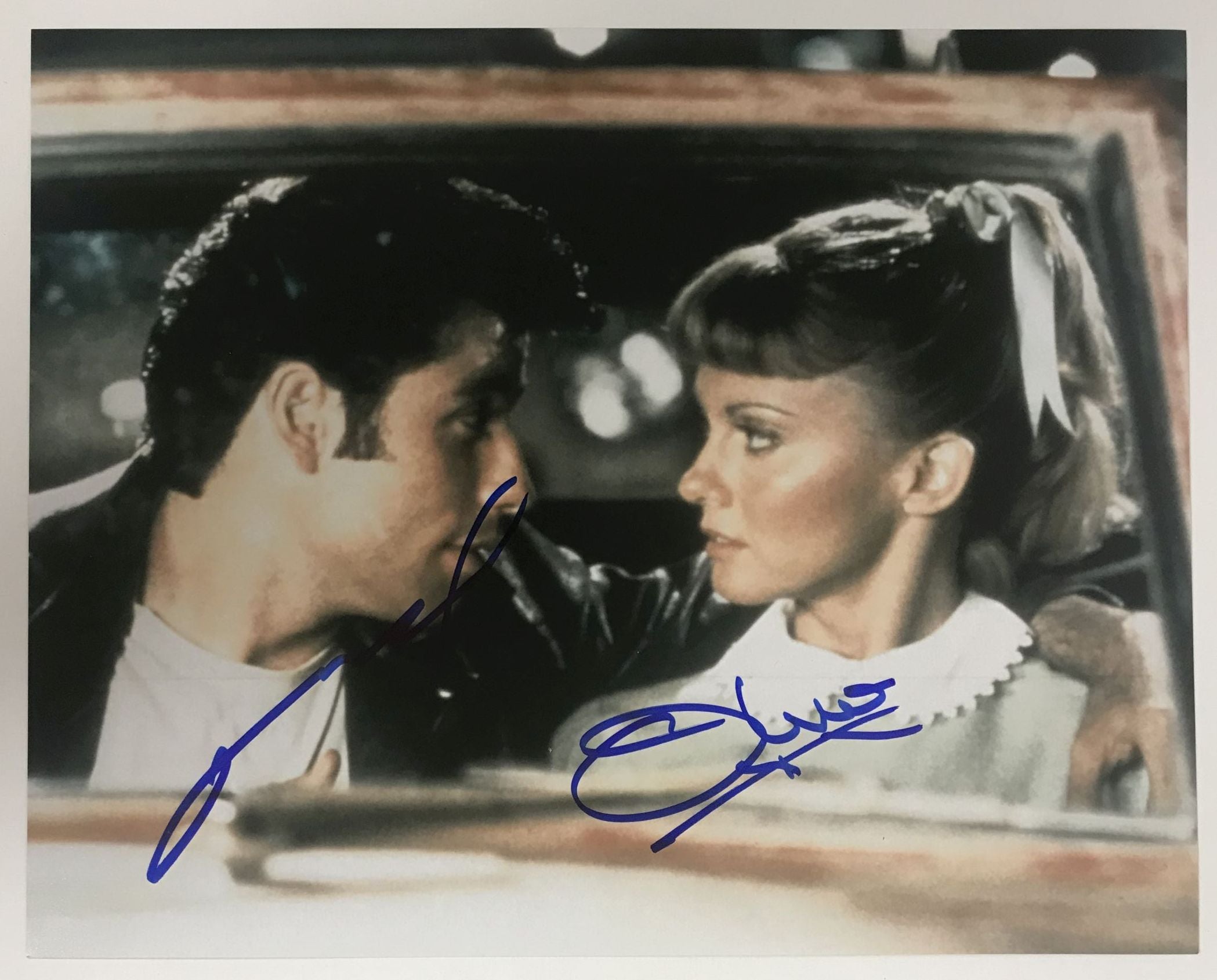 Olivia Newton-John & John Travolta Signed Autographed "Grease" Glossy 8x10 Photo - Lifetime COA