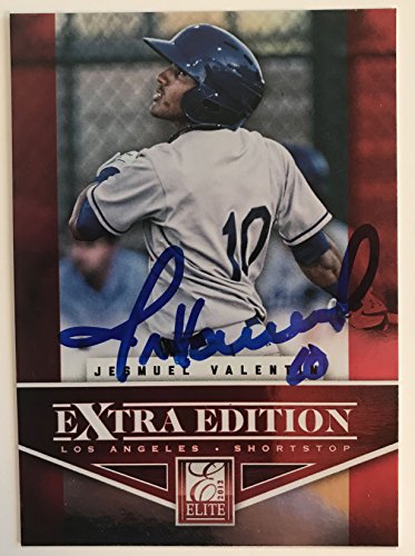 Jesmuel Valentin Signed Autographed 2012 Panini Extra Edition Baseball Card - Los Angeles Dodgers