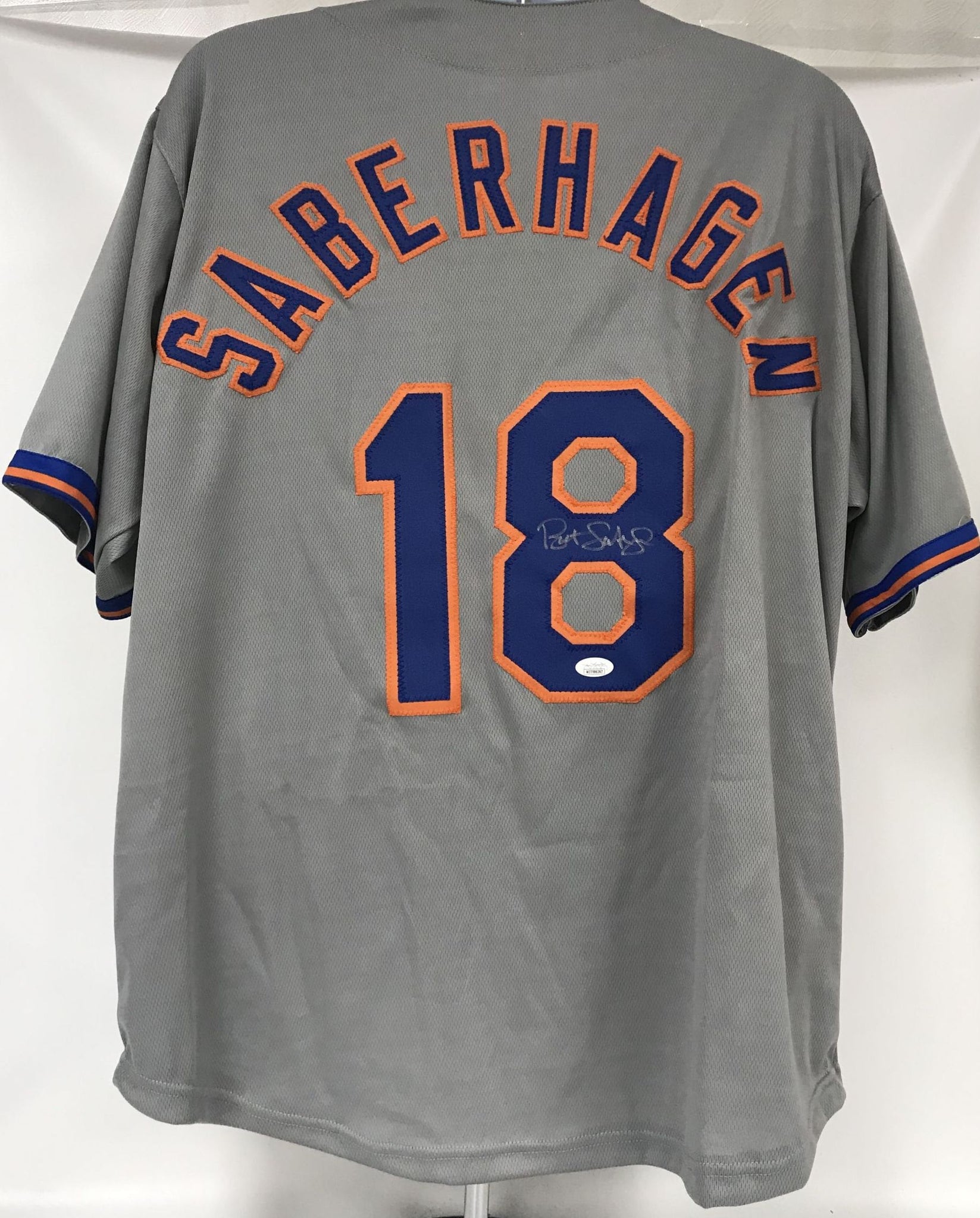 Bret Saberhagen Signed Autographed New York Mets Gray Baseball