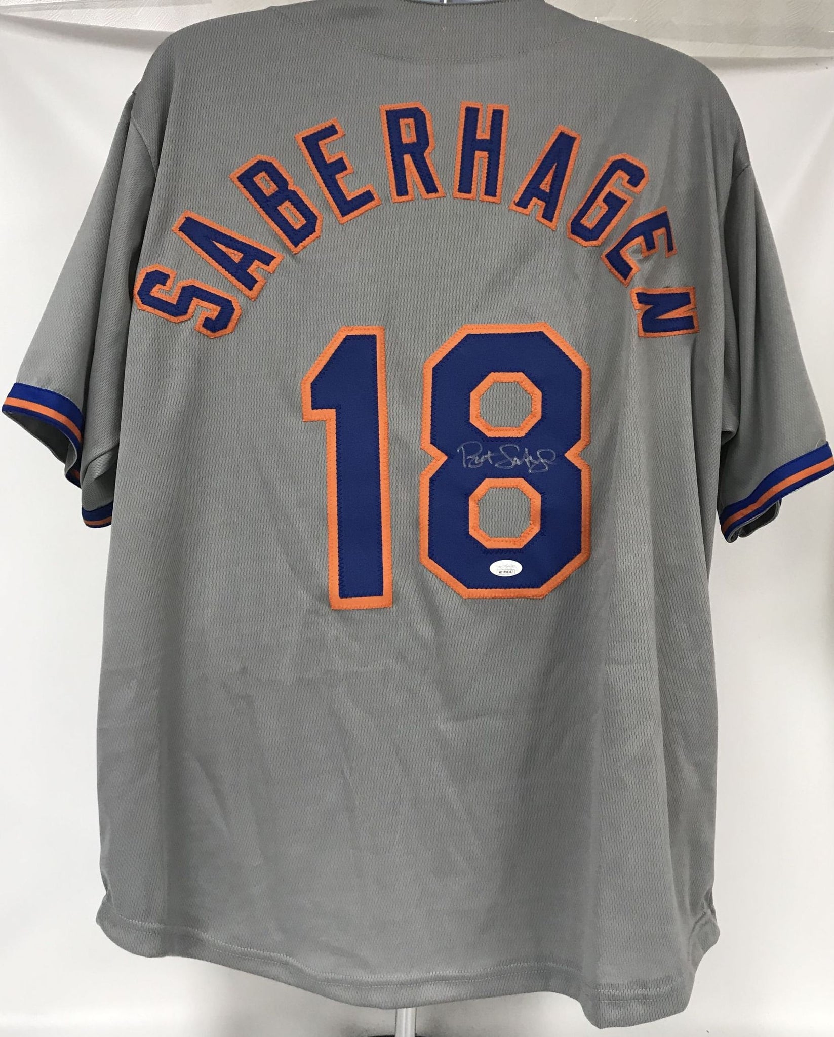 Lot Detail - 1993 Bret Saberhagen New York Mets Game-Used & Autographed  Road Jersey (JSA)