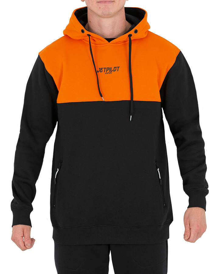 JETPILOT LEVELED MENS PULLOVER HOODIE BLACK/ORANGE